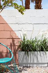 Veradek Demi Series Long 30" Planter, White, 30 Inch, 2 Pack