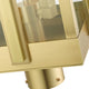 Natural Brass Art Deco, Sophisticated Outdoor Post Top Lantern