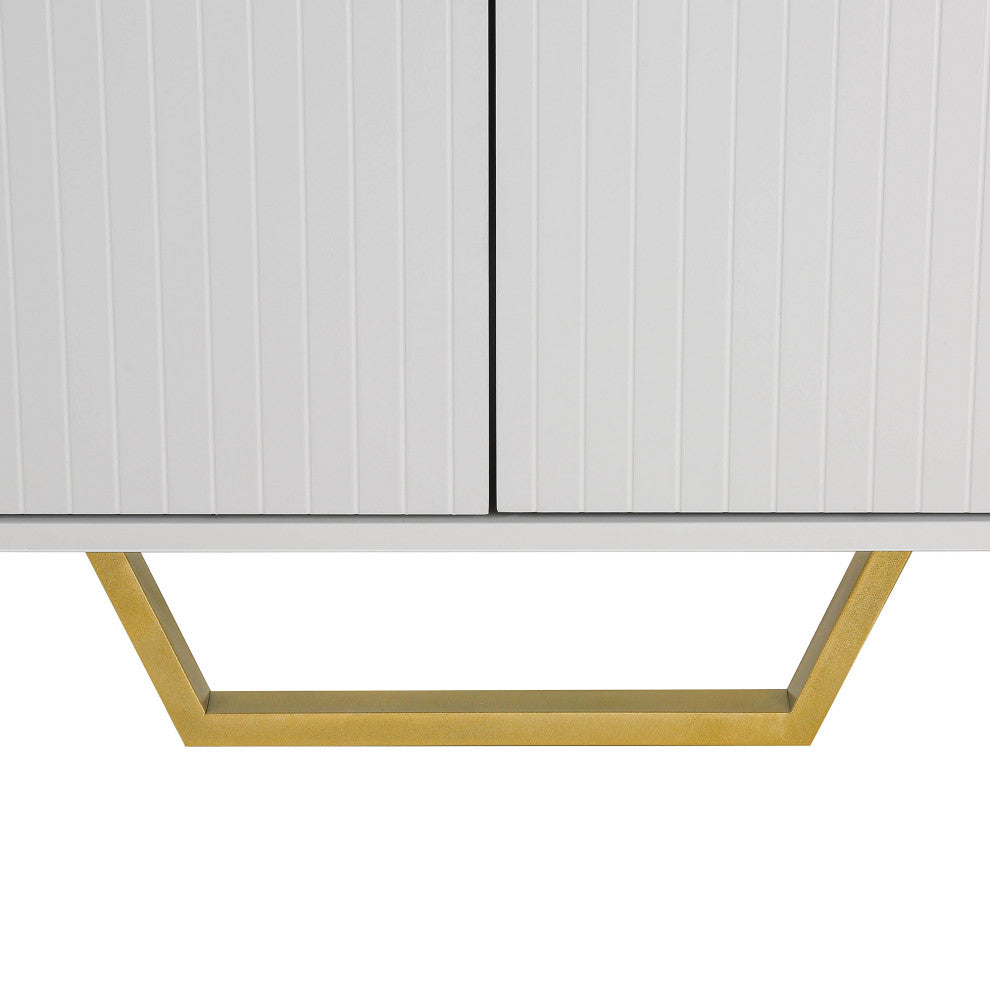 TATEUS 60"Modern dining Buffets sideboard Kitchen Cabinet, White