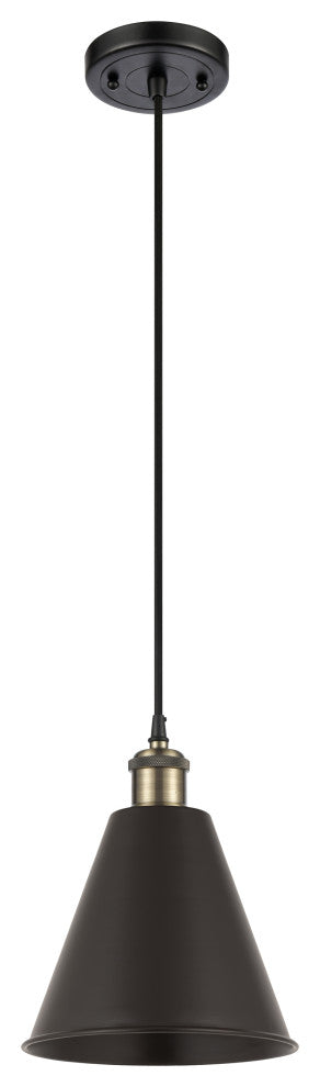 Ballston Cone Mini Pendant, Black Antique Brass, LED