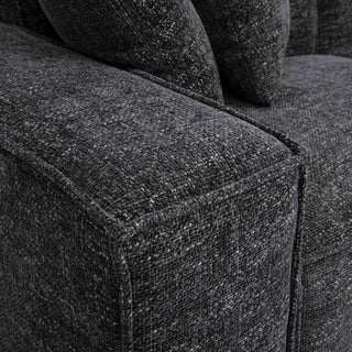 Mindy Chenille Basketweave Modular Sofa, Charcoal