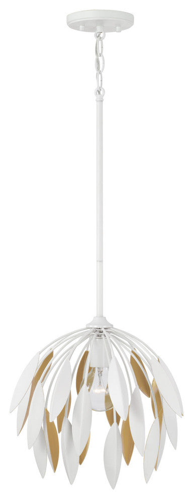Capital Lighting 351811 Margeaux 14"W Botanical Pendant - Matte White