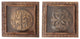 Set of 2 Rustic Carved Wood Wall Art