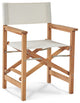 Director Teak Folding Outdoor Folding Armchair in White