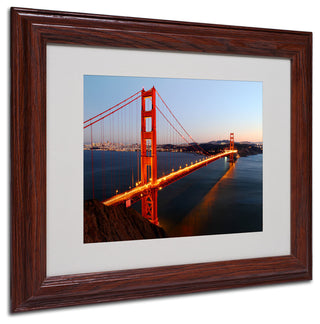'Golden Gate SF' Matted Framed Canvas Art by Pierre Leclerc