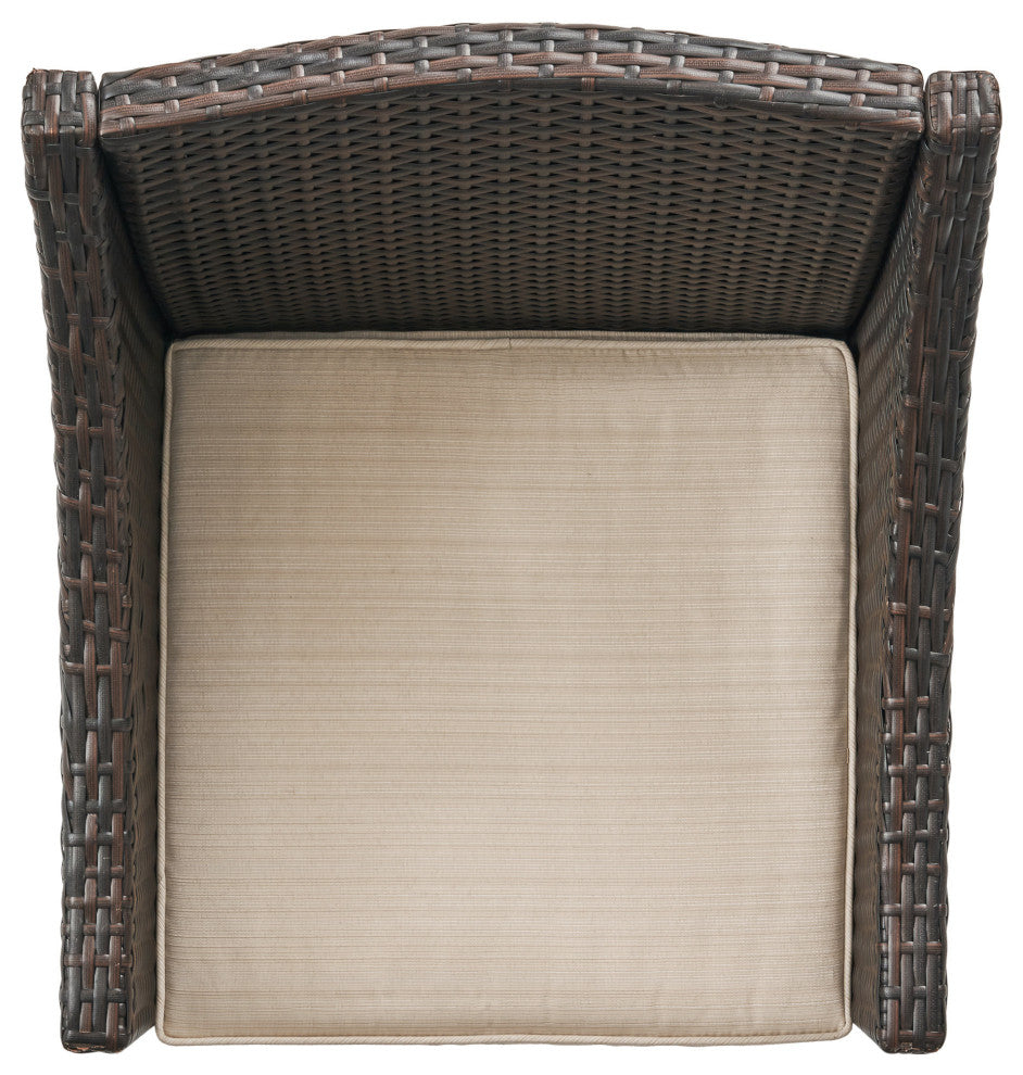 GDF Studio 7-Piece Azore Outdoor Wicker Dining Set With Aluminum Dining Table