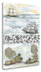 "Boats And Coral" By Sarah Ogren, Giclee Print on Gallery Wrap Canvas