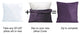 Ribbed Flanned Pillow Shell 4 Piece Set, Imperial Purple, 20" X 20"