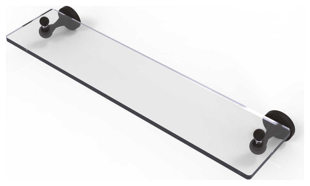 Sag Harbor 22" Glass Vanity Shelf with Beveled Edges, Oil Rubbed Bronze
