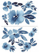 Blue Clara Jean April Showers Flowers XL Giant Wall Decals