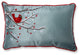 Holiday Cardinal on Snowy Branch Rectangular Throw Pillow