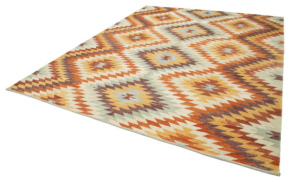 Rug N Carpet - Hand-knotted Turkish 9' 3'' x 11' 9'' Unique Wool Kilim Rug