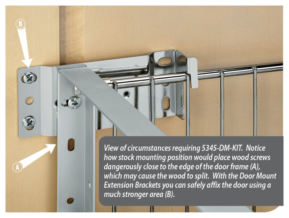 Door Mount Extender brackets for Rev-A-Shelf 5349 Series Trash/Waste Containers