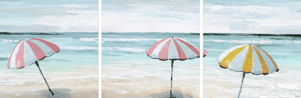 Candy-Colored Tents Triptych, 36"x12"