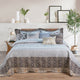 Serenta Floral Medalion 9-Piece Bed Spread Set, Gray, King, 122"x106"