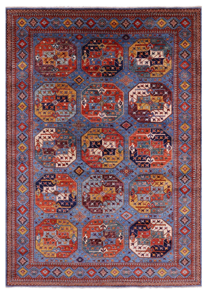 6' 7" X 9' 7" Bokhara Handmade Wool Rug - Q12681