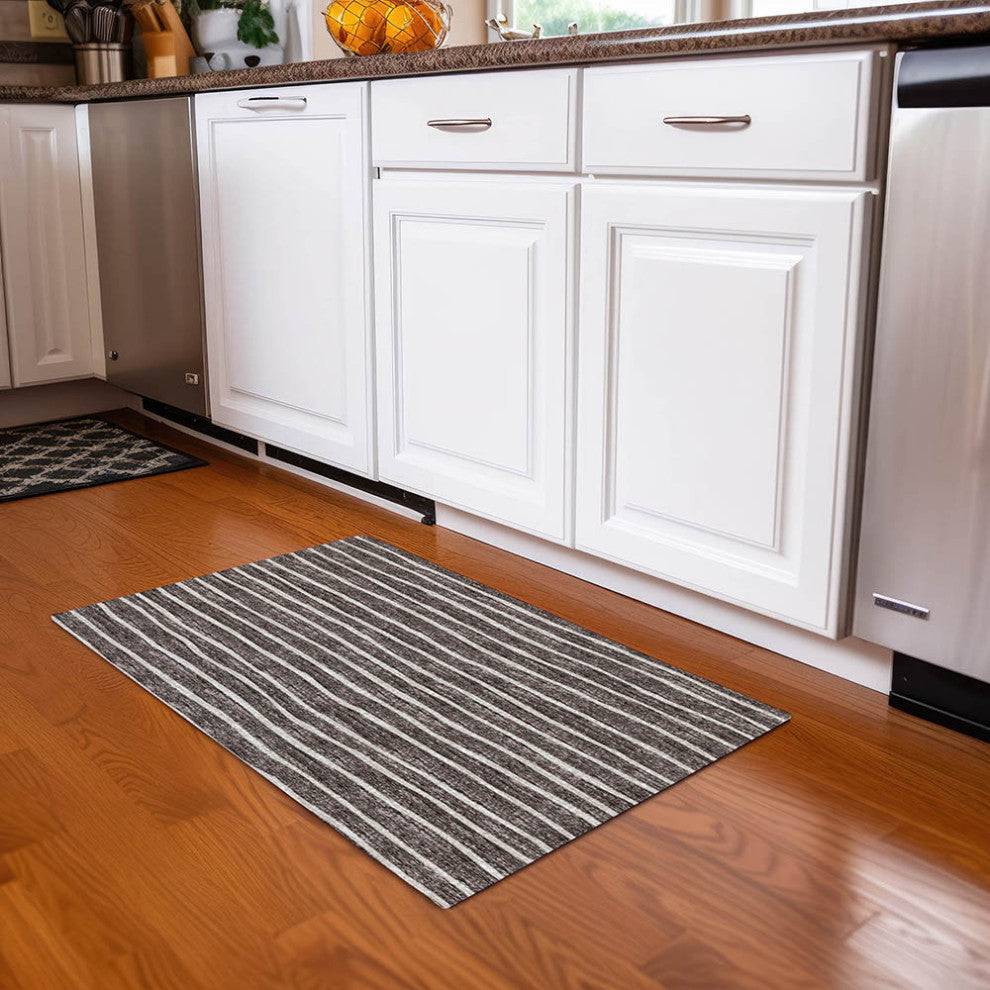 Indoor/Outdoor Laidley LA1 Chocolate Machine Washable 1'8" x 2'6" Rug