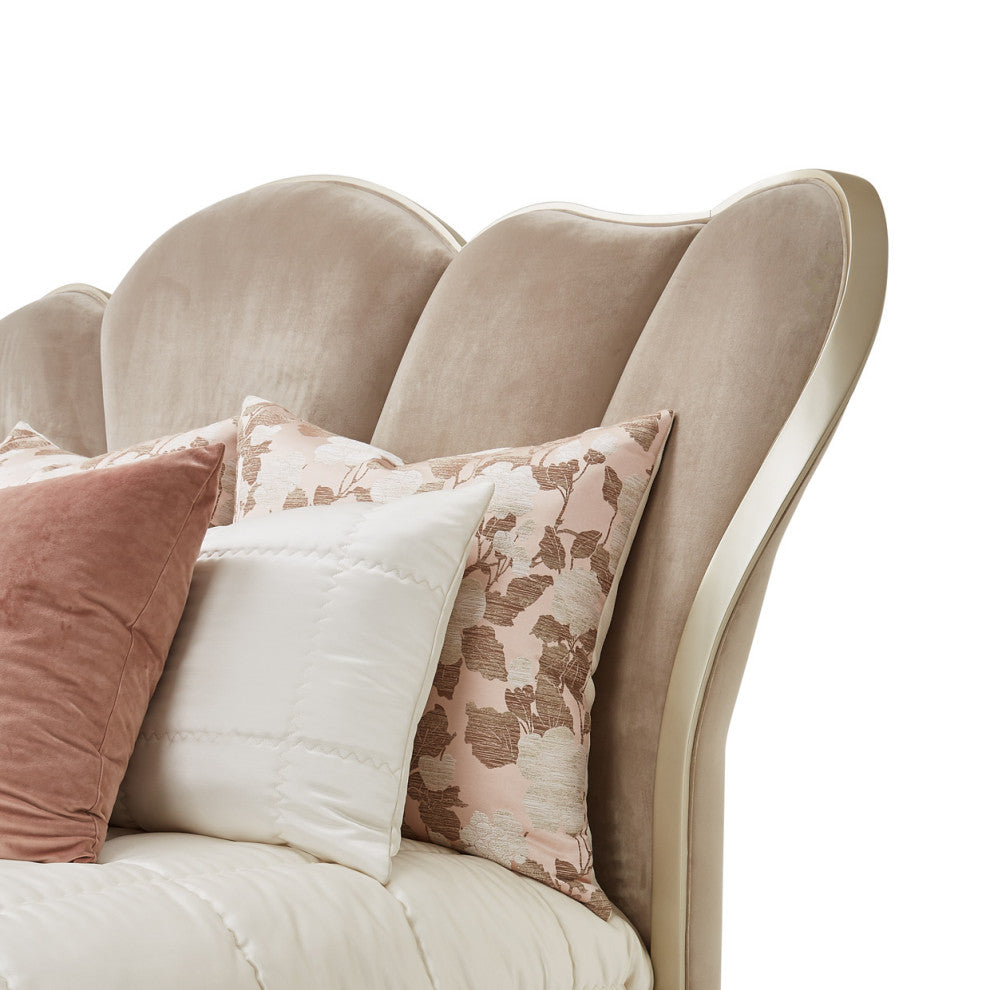 Villa Cherie Cal. King Channel Tufted Bed - Hazelnut