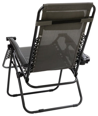 Adjustable Folding Mesh Zero Gravity Reclining Lounge Chair, Set of 2, Gray