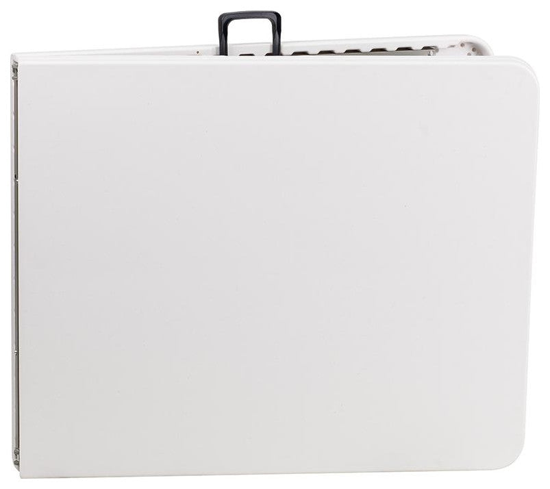 30''x 72'' Bi-Fold Granite White Plastic Folding Table