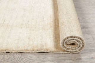 Gabbeh Solid Distressed Modern Hand-Knotted Persian Area Rug, Beige, 4'11"x3'6