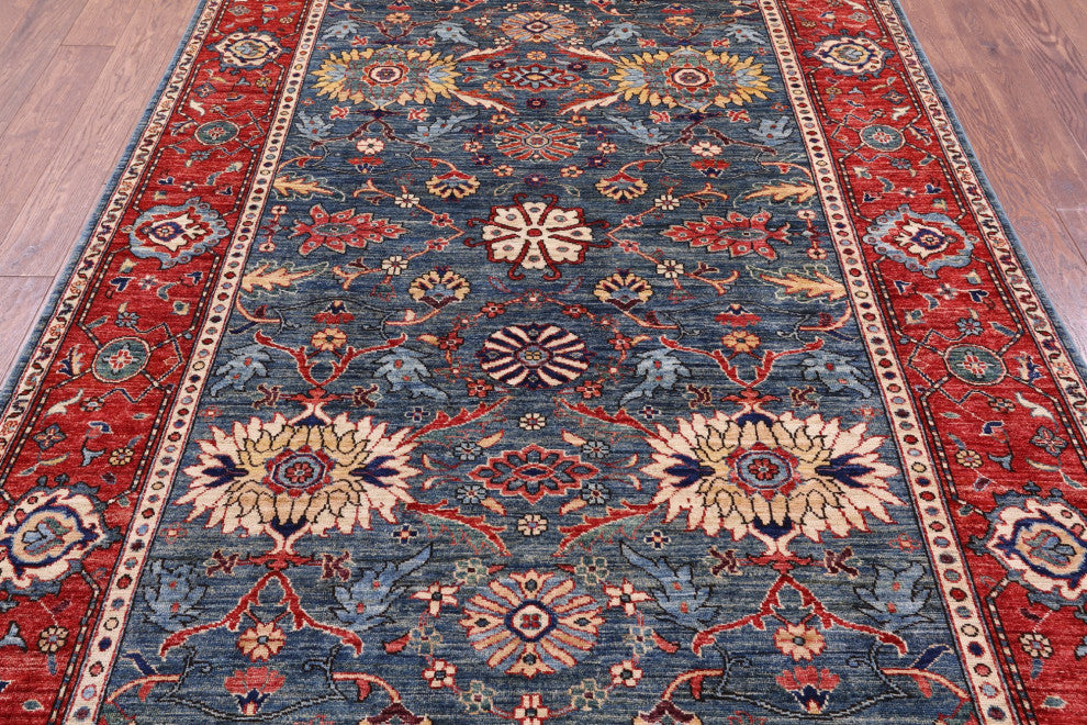 5' 10" X 8' 7" Persian Fine Serapi Handmade Rug - Q12446