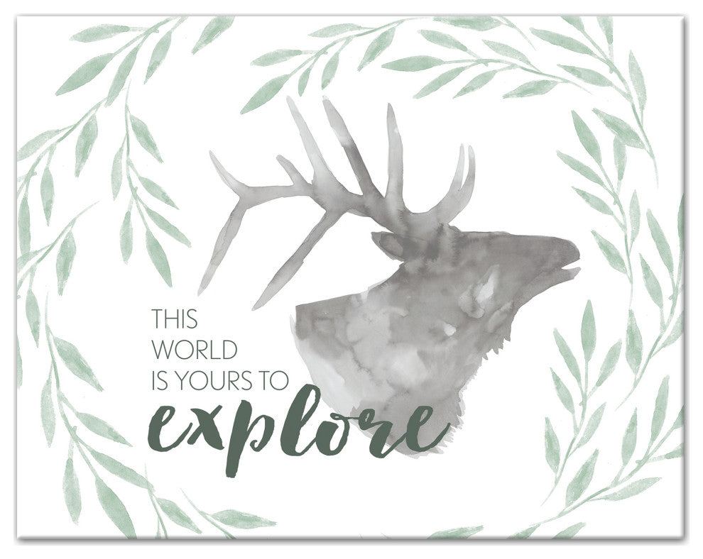 Yours To Explore Elk 14x11 Canvas Wall Art