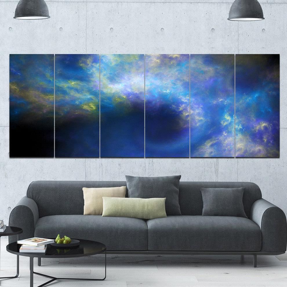 Perfect Whirlwind Starry Sky, Abstract Canvas Art Print, 70"x28", 6 Panels