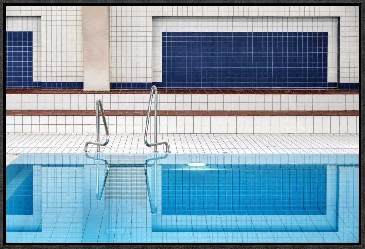 "Swimming" Framed Canvas Giclee by Renate Reichert, 23x16"
