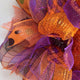 Adorable Halloween Owl with Moving Eyes Handmade Deco Mesh Wreath