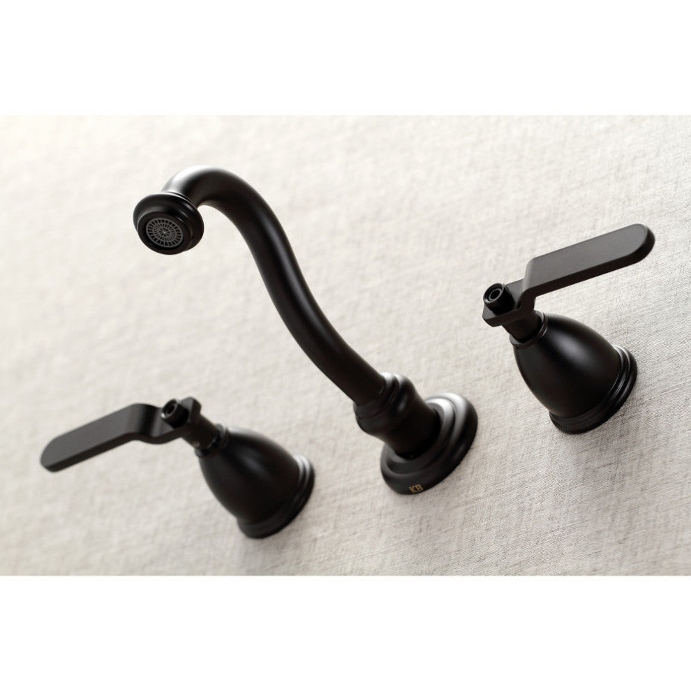 KS3020KL Two-Handle Wall Mount Tub Faucet, Matte Black
