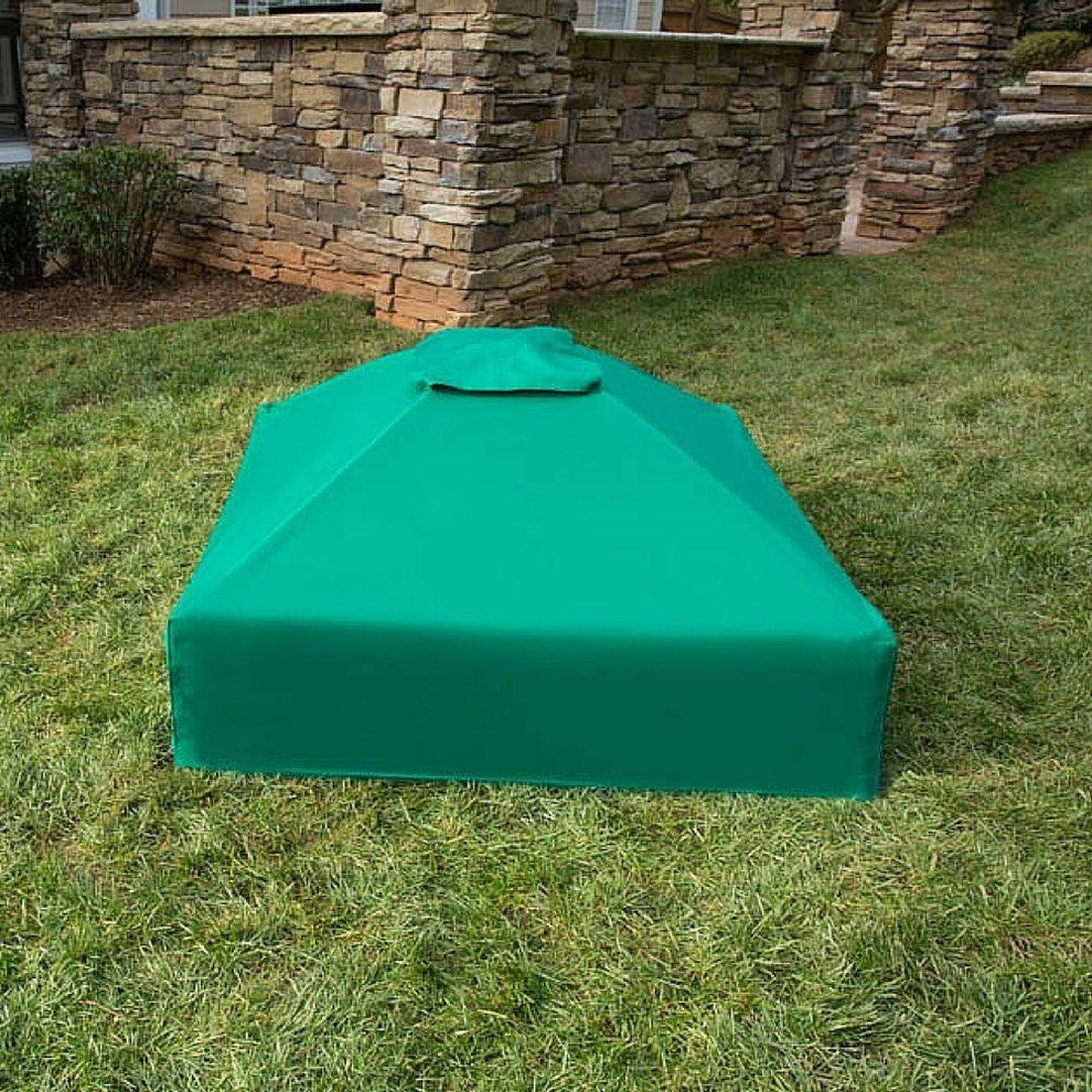 Two Inch Series 4ft.x4ft.x11" Composite Square Sandbox Kit With Canopy/Cover