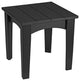 Poly Island End Table, Black