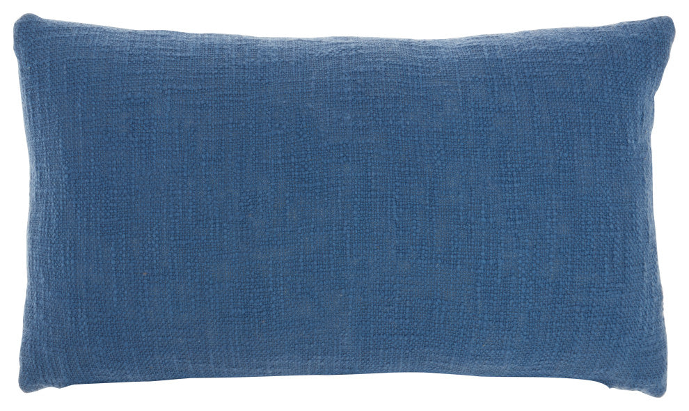 Mina Victory SH041 Throw Pillow, Blue, 12"X21"