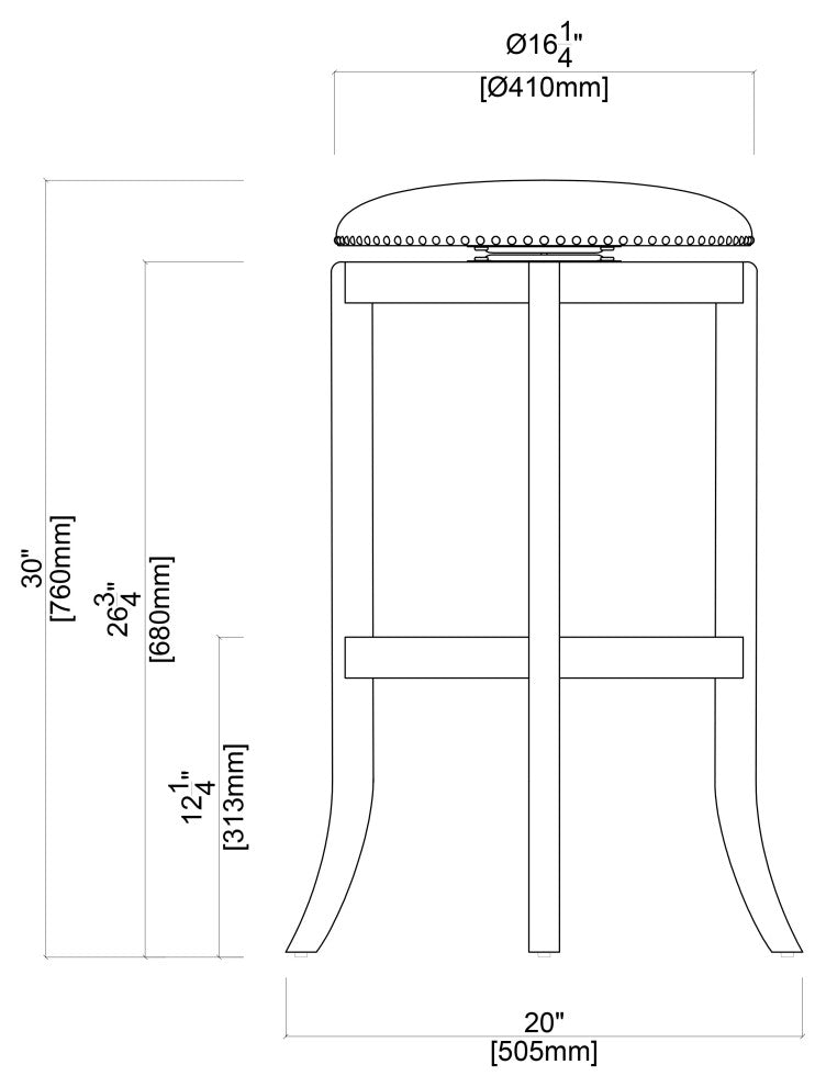 Cordova Swivel Stool, 29", Cappuccino