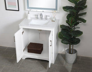 30" Single Bathroom Vanity, White