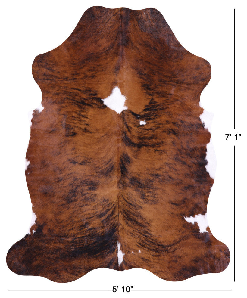 Organic Natural Hair-On Cowhide Area Rug 7' 1" X 5' 10" C1498