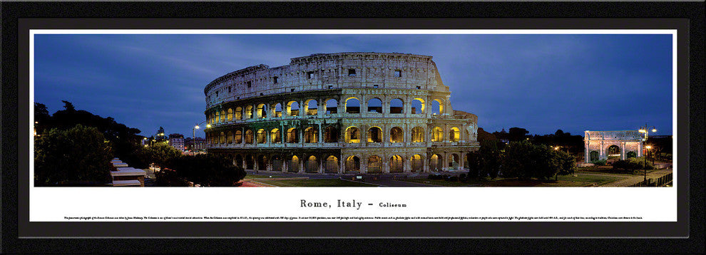Rome, Italy-Coliseum Panoramic Poster , Select Frame