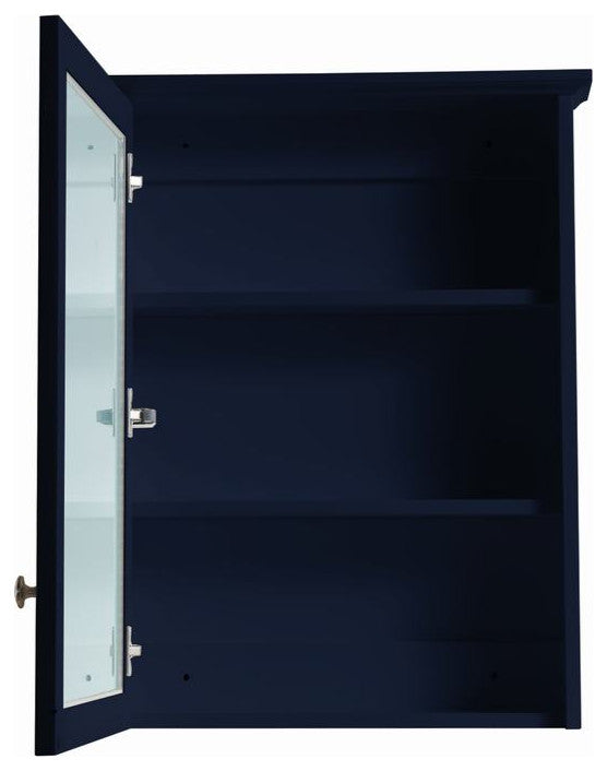 60 In Bath Vanity Set with 2 Mirror Cabinets, Quartz Top, 2 cUPC Certified Sinks, Navy Blue