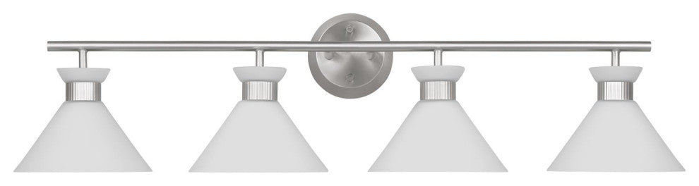 Belcarra 4 Light Bath, Brushed Steel