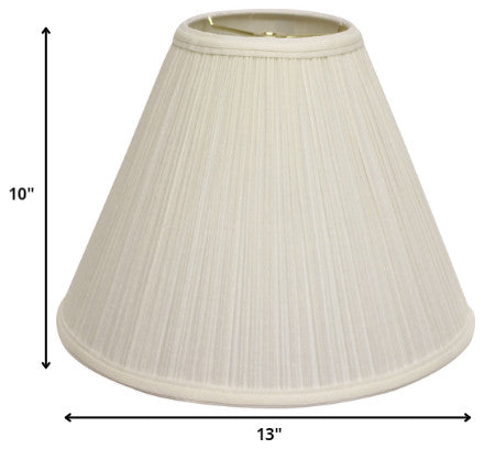 13" White Deep Cone Broadcloth Lampshade