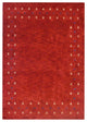 HAND KNOTTED LOOM WOOL ECO-FRIENDLY AREA RUGS - Rectangle, Red, Contemporary