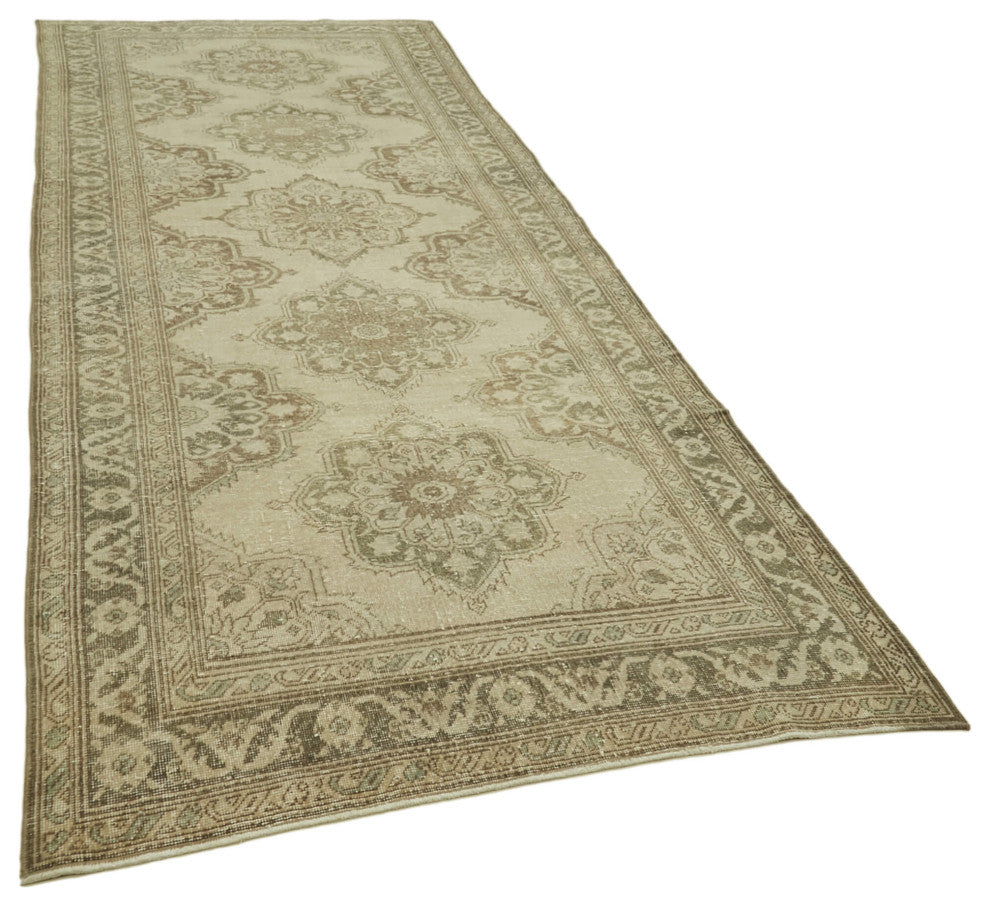 Rug N Carpet - Hand-knotted Anatolian 4' 6" x 12' 8" Rustic Runner Rug