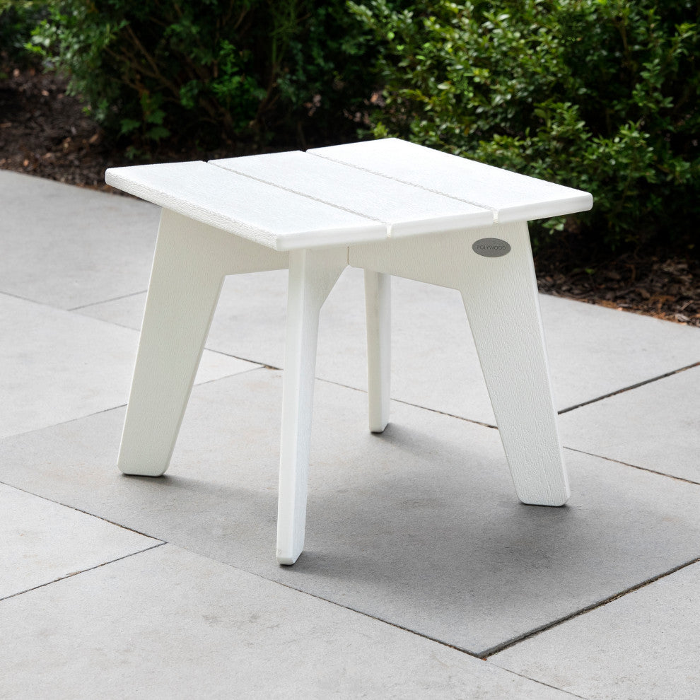 POLYWOOD Riviera Modern Side Table, Black