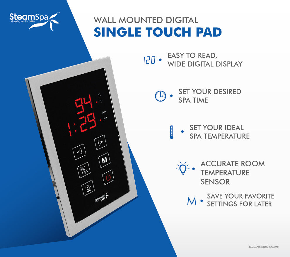 Steamspa Touch Panel Control System