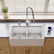 Smooth Apron Fireclay Farm Sink, White, 33"x18", Double Bowl