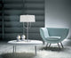 60W 2 Lesinametal Floor Lamp With Linen Shade
