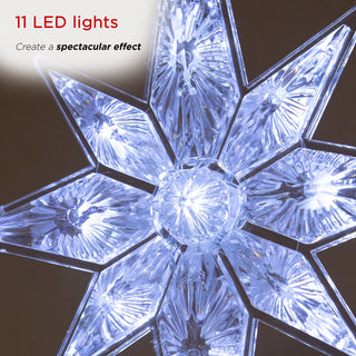 Star Christmas Tree Topper with Cool White LED Lights