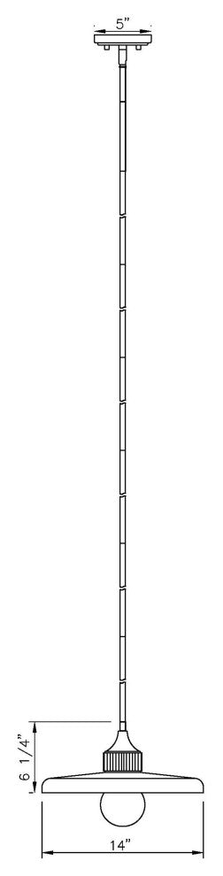 Zlite 820P14-MB 1-Light Pendant, Gloss Opal