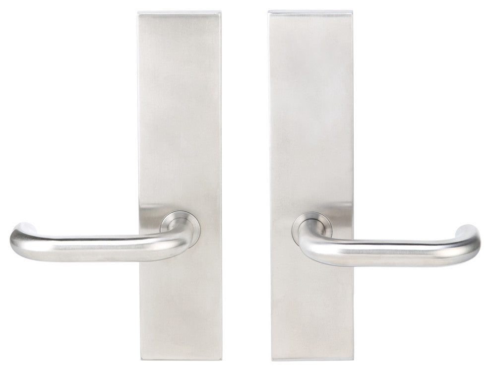 Munich Lever, Tubular Full Dummy Pair, Left Hand, Satin Stainless Steel